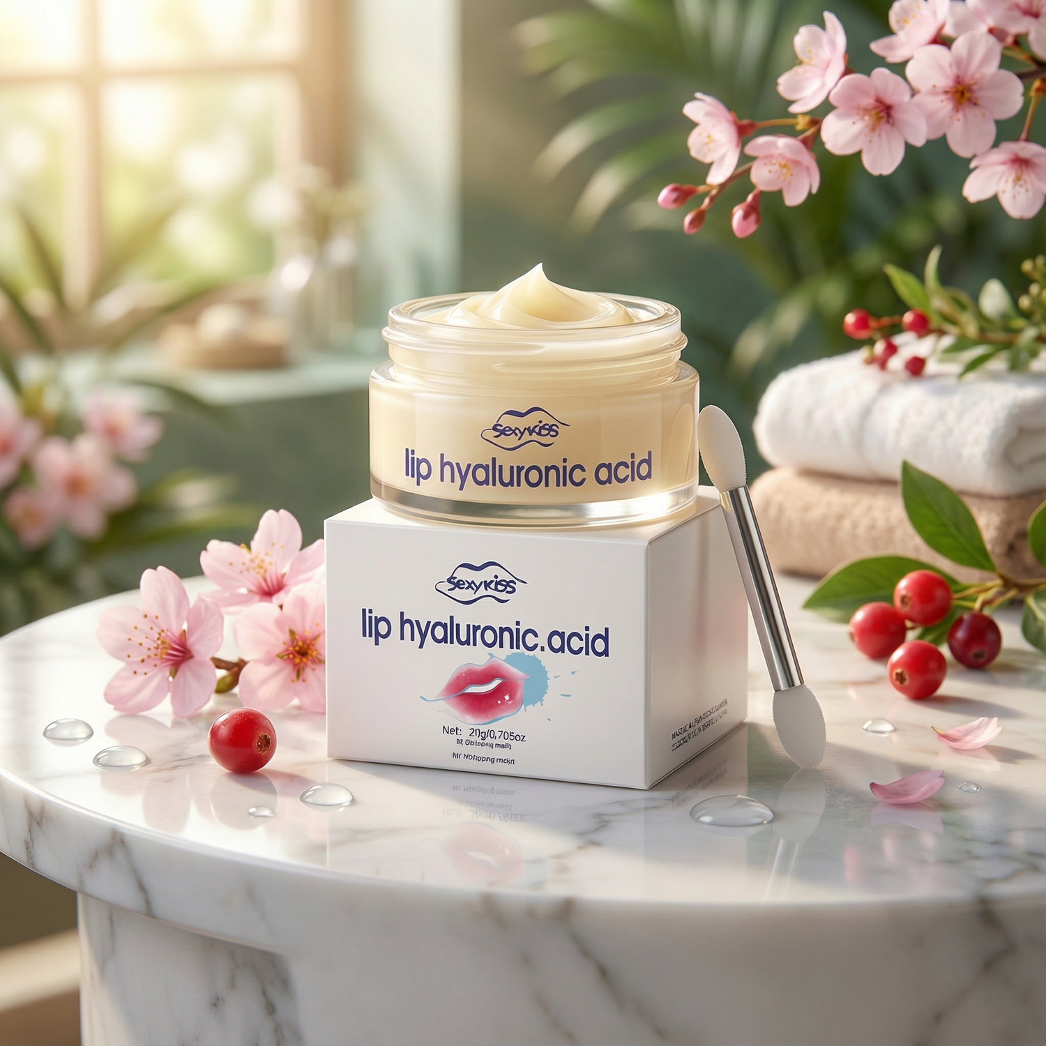 Masque Lèvres Collagène & Acide Hyaluronique – Hydratation Intense et Effet Repulpant– 20g